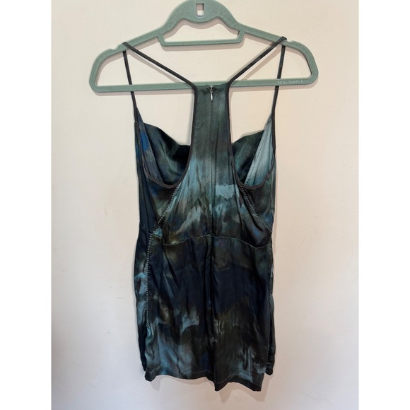 Diesel‎ Black Gold Label Silk Racerback Mini Dress Sz XS Oil Slick Tie Dye - Picture 5 of 9